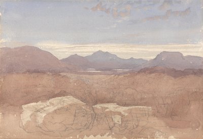 Widok na góry, północna Walia autorstwa David Cox