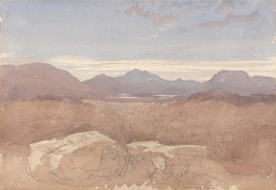 Górski widok w północnej Walii autorstwa David Cox
