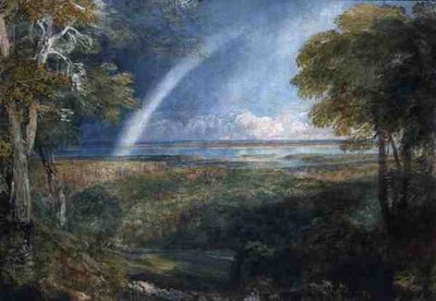 Tęcza nad Severn (akwarela na papierze) autorstwa David Cox
