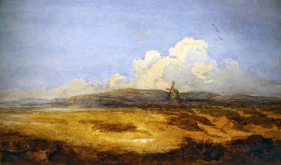 Wiatrak na Common (akwarela na papierze) autorstwa David Cox