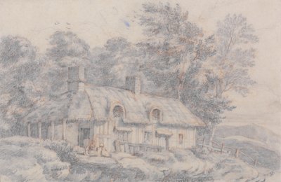 Domek w Herefordshire, ok.1820 (grafit na papierze) autorstwa David Cox