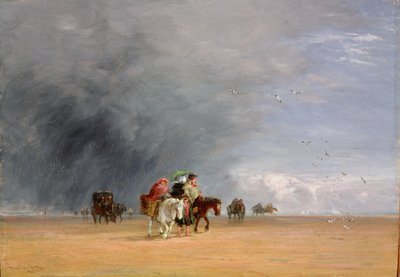 Przeprawa przez Piaski, 1848 autorstwa David Cox