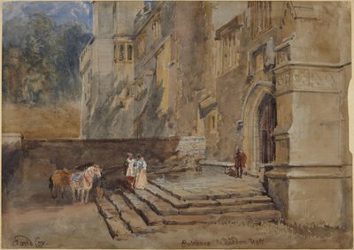 Wejście do Haddon Hall autorstwa David Cox