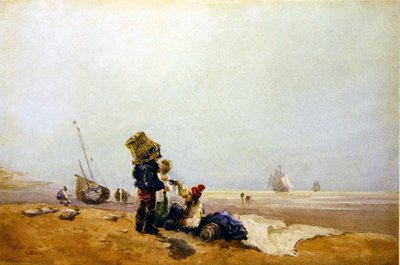 Rybacy na brzegu autorstwa David Cox
