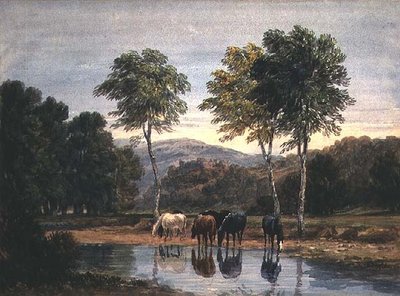 Zamek Goodrich (akwarela na papierze) autorstwa David Cox