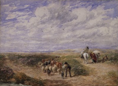Trzymaj się lewej drogi, 1854 autorstwa David Cox