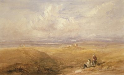 Zamek Lancaster (wc na papierze) autorstwa David Cox
