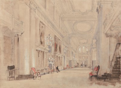 Długa biblioteka w pałacu Blenheim autorstwa David Cox