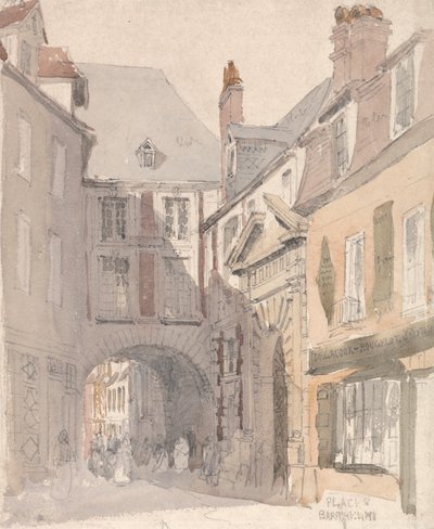 Miejsce św. Barthelemy, Rouen autorstwa David Cox