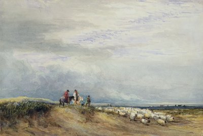 Jeźdźcy w Ulverstone (wc na papierze) autorstwa David Cox