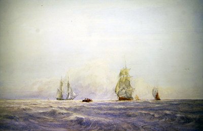 Wysyłka z Calais (akwarela na papierze) autorstwa David Cox