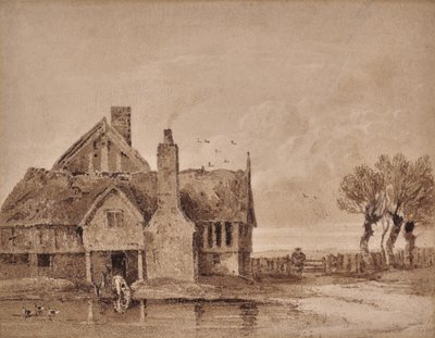 Studium wiejskiego domu autorstwa David Cox