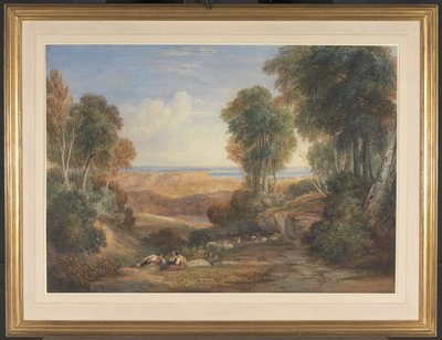 Skrzyżowanie rzek Severn i Wye z Chepstow w oddali autorstwa David Cox
