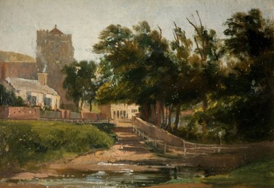 Kościół Wszystkich Świętych, Hastings, 1813. autorstwa David Cox the elder
