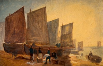 Łodzie rybackie, Hastings, 1813. autorstwa David Cox the elder