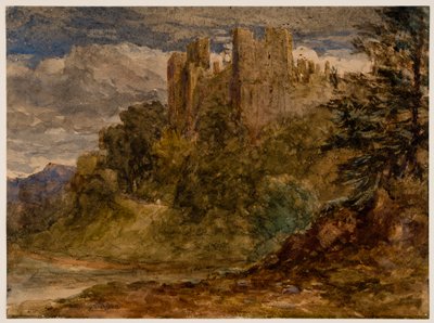 Zamek Ludlow, XIX wiek. autorstwa David Cox the elder