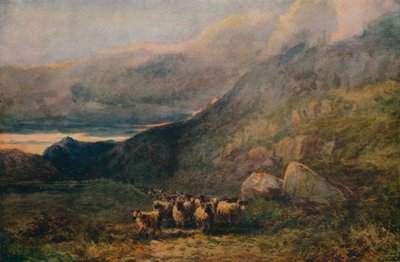 Górska droga ze snem, c1838 autorstwa David Cox the elder