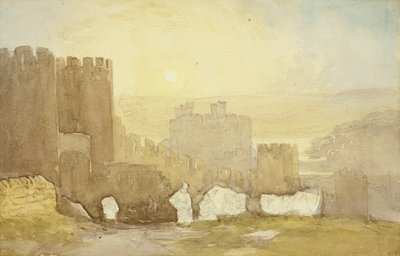 Wschód słońca, Conway Castle autorstwa David Cox the elder