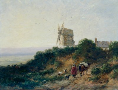 „Droga do młyna”, 1849 autorstwa David Cox the elder