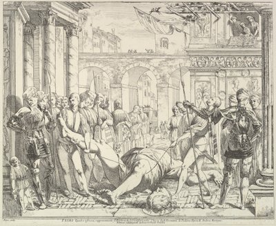 Męczeństwo św. Krzysztofa, z Historii świętych Jakuba i Krzysztofa w..., 1776. autorstwa David Giovanni