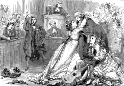 Scena z Procesu Jury, 1875 autorstwa David Henry Friston