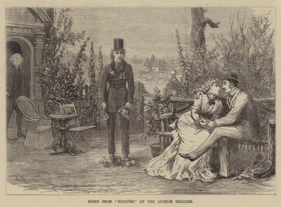 Scena z Bygones, w Lyceum Theatre autorstwa David Henry Friston