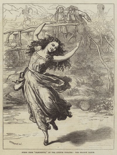 Scena z Fanchette, w Lyceum Theatre, Shadow Dance autorstwa David Henry Friston