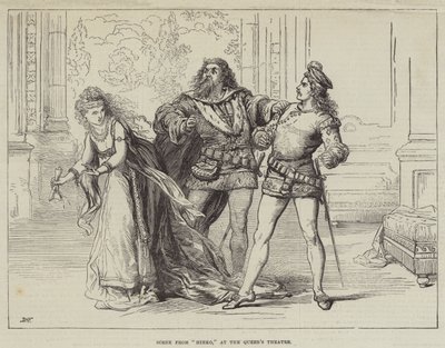 Scena z Hinko, w Queens Theatre autorstwa David Henry Friston
