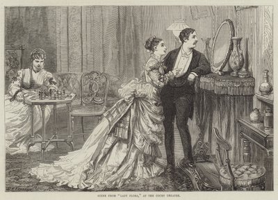 Scena z Lady Flory, w Teatrze Dworskim autorstwa David Henry Friston
