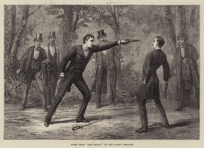 Scena z Led Astray, w Gaiety Theatre autorstwa David Henry Friston