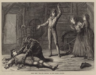 Scena z „Dwóch sierot” w Teatrze Olimpijskim autorstwa David Henry Friston