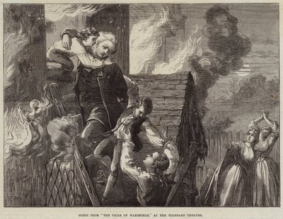 Scena z Wikariusza Wakefielda w Standard Theatre autorstwa David Henry Friston