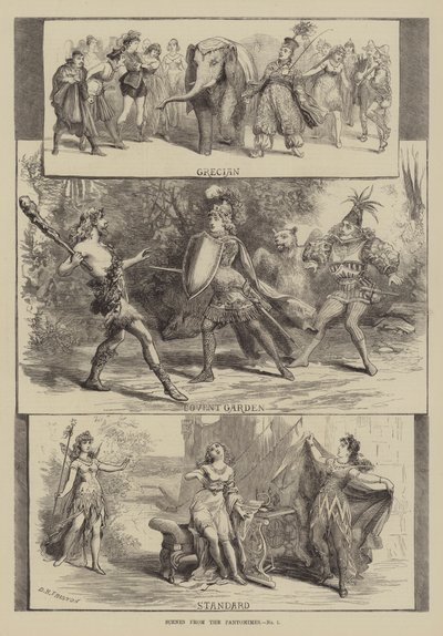 Sceny z Pantomimy autorstwa David Henry Friston