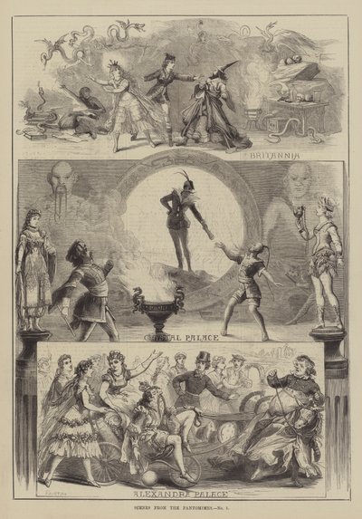 Sceny z Pantomim autorstwa David Henry Friston