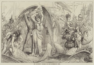 Pantomimy przygotowujące się do sceny transformacji autorstwa David Henry Friston