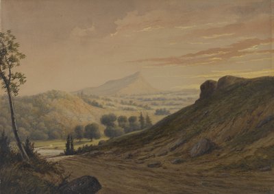Krajobraz Nowej Anglii, ok. 1850 (wc na papierze) autorstwa David Johnson