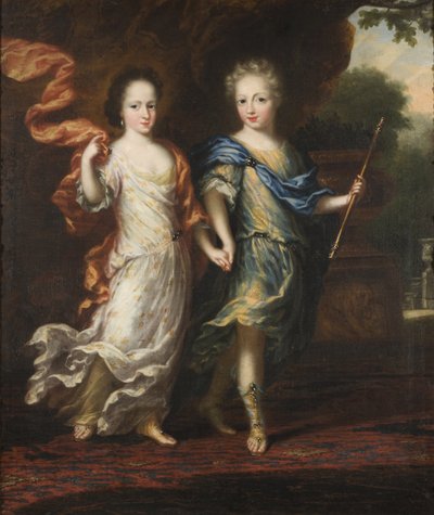 Karol XII (1682–1718), król Szwecji, hrabia palatyn z Zweibrücken oraz Hedwiga Zofia (1681–1708), księżniczka Szwecji, księżna Holstein-Gottorp autorstwa David Klöcker Ehrenstrahl