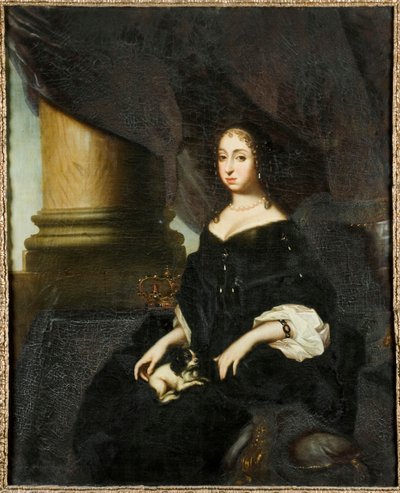 Portret Hedvig Eleonory z Holstein-Gottorp 1636-1715, królowej Szwecji, ok. 1930 r. 1670. autorstwa David Klöcker Ehrenstrahl