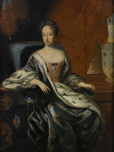 Portret Hedvig Eleonory z Holstein-Gottorp 1636-1715, królowej Szwecji autorstwa David Krafft von