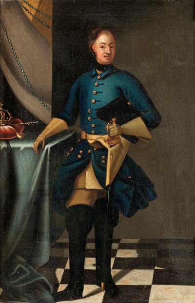 Portret króla Szwecji Karola XII 1682-1718, c. 1716 autorstwa David Krafft von