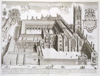 Magdalen College, Oxford, z „Oxonia Illustrata”, wydana w 1675 r. autorstwa David Loggan