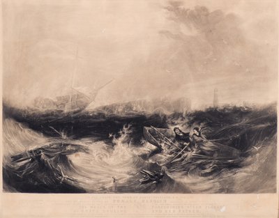 Grace Darling i jej ojciec ratujący dziewięciu ocalałych z Forfarshire autorstwa David Lucas