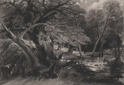 Jacques i ranny jeleń Szekspir, Jak wam się podoba, akt 2, scena 1, 1830. autorstwa David Lucas