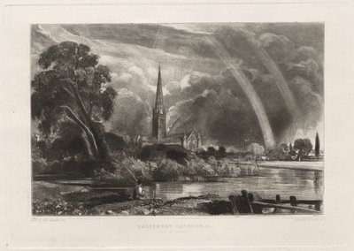 Katedra w Salisbury z łąk (mały talerz) autorstwa David Lucas