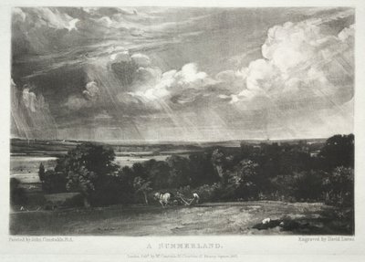 Różne tematy krajobrazu, charakterystyczne dla angielskiej scenerii... Summerland, 1831. autorstwa David Lucas