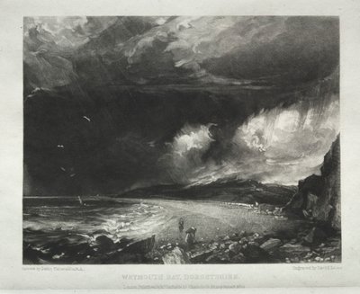 Różne tematy krajobrazu, charakterystyczne dla angielskiej scenerii... Zatoka Weymouth, Dorsetshire, 1830. autorstwa David Lucas