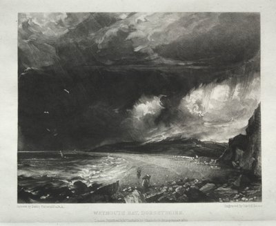 Różne tematy krajobrazu, charakterystyczne dla angielskiej scenerii z obrazów namalowanych przez Johna Constable, RA: Weymouth Bay, Dorsetshire autorstwa David Lucas