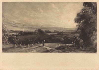 Jesienny zachód słońca autorstwa David Lucas after John Constable