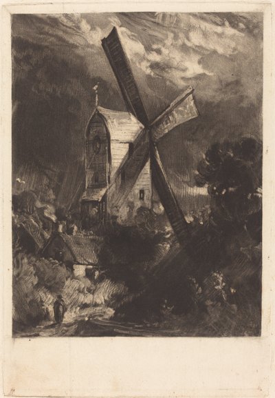 Młyn w pobliżu Brighton autorstwa David Lucas after John Constable