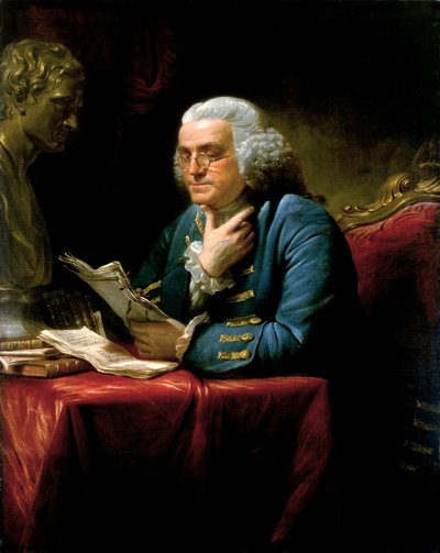 Portret Benjamina Franklina autorstwa David Martin